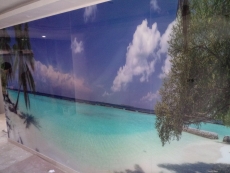 Florya 3D temperli cam panel
